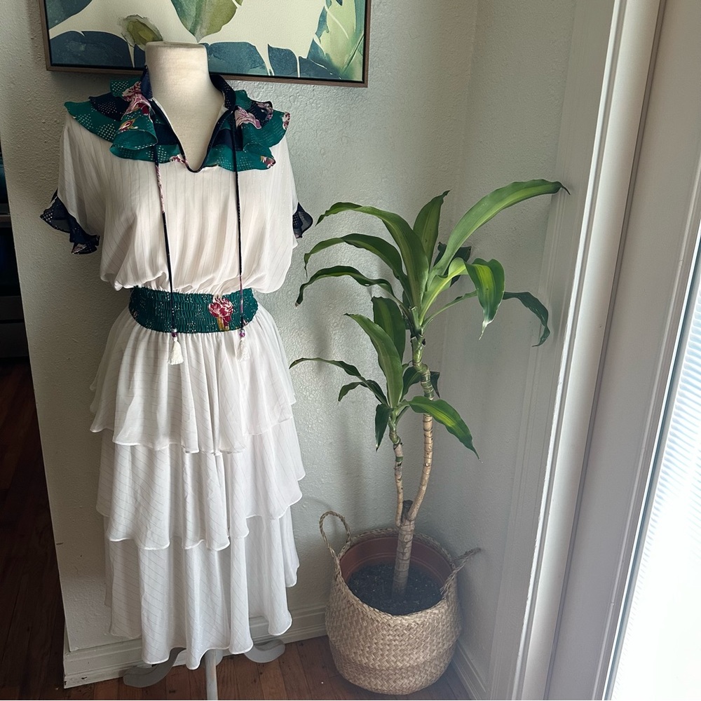 Vintage Diane Freis Gorgette Floral Midi Dress